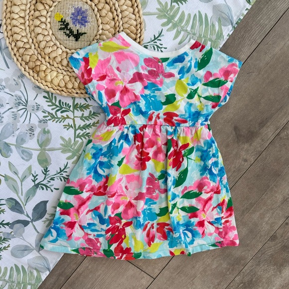 *Play Condition* Old Navy Toddler Girl’s Colorful Floral Casual Dress - Picture 10 of 15